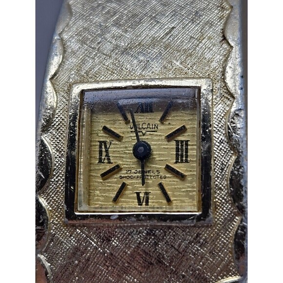Vulcain Medana Pamela Bangle Watch Swiss 17 Jewels West Germany Gold Tone Ladies main image 12